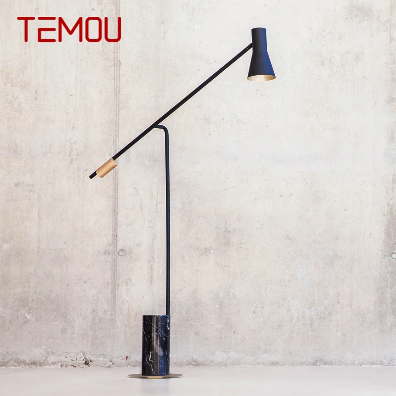 

TEMOU Nordic Modern Floor Lamp Fashionable Simple Family Iiving Room Bedroom Creativity LED Decorative Standing Light