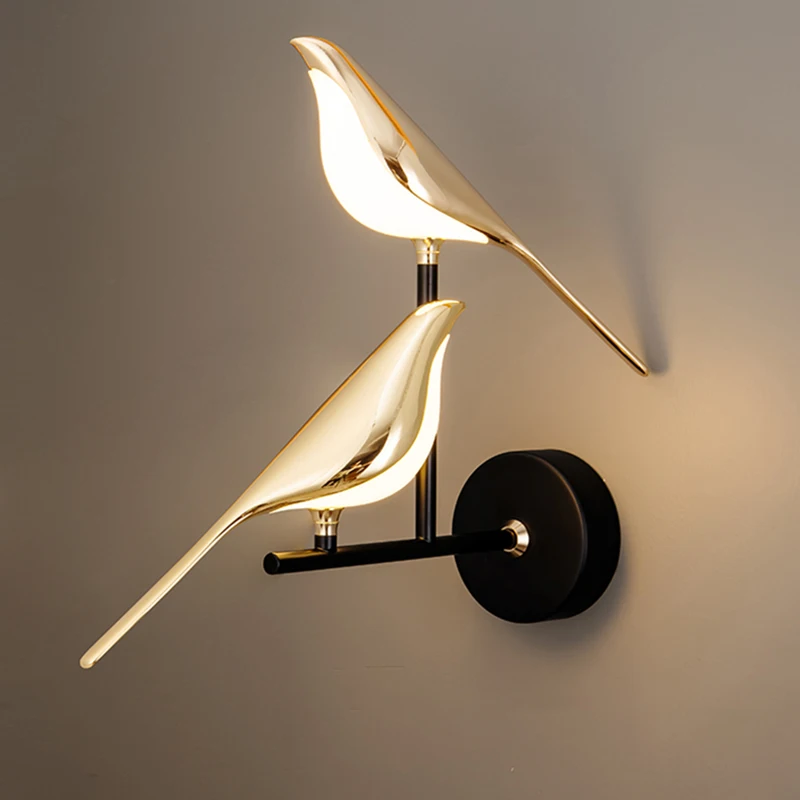 Bird Wall Lamp Nordic Modern LED Wall Light Magpie Model Sconces Indoor Lighting Room Decor For Bedroom Beside Living Room Hotel