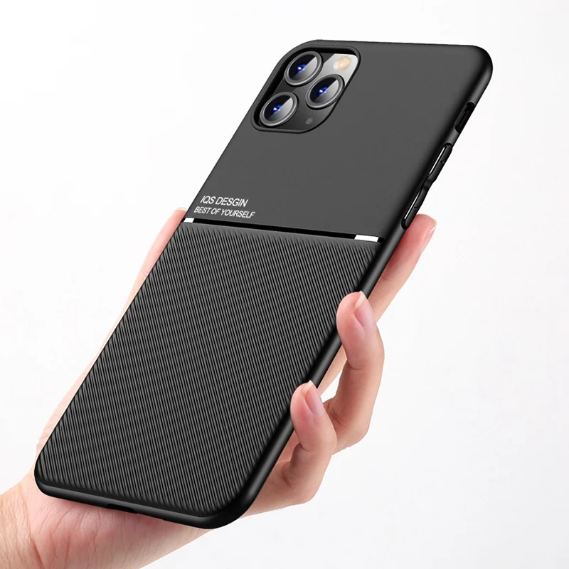 Luxury Leather Phone Case For iPhone 13 12 11 Pro X XR XS Max 8 7 6S 6 Plus 5 SE 2020 Car Magnetic Cover Ultra thin |