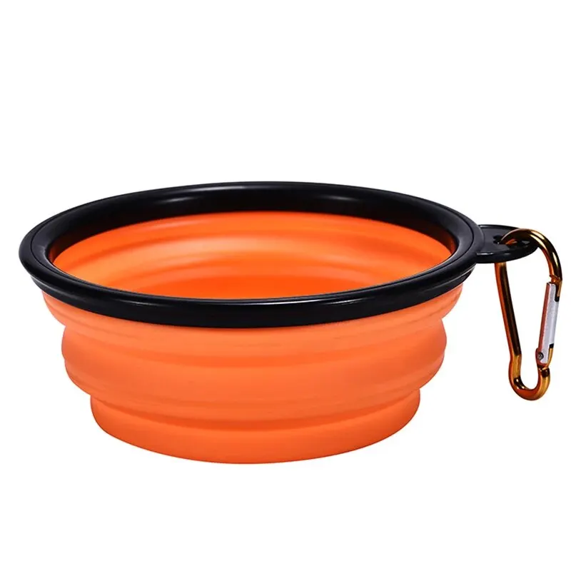 Hot Selling Camping Travel Portable Folding Dog Pet Food Water Bowl