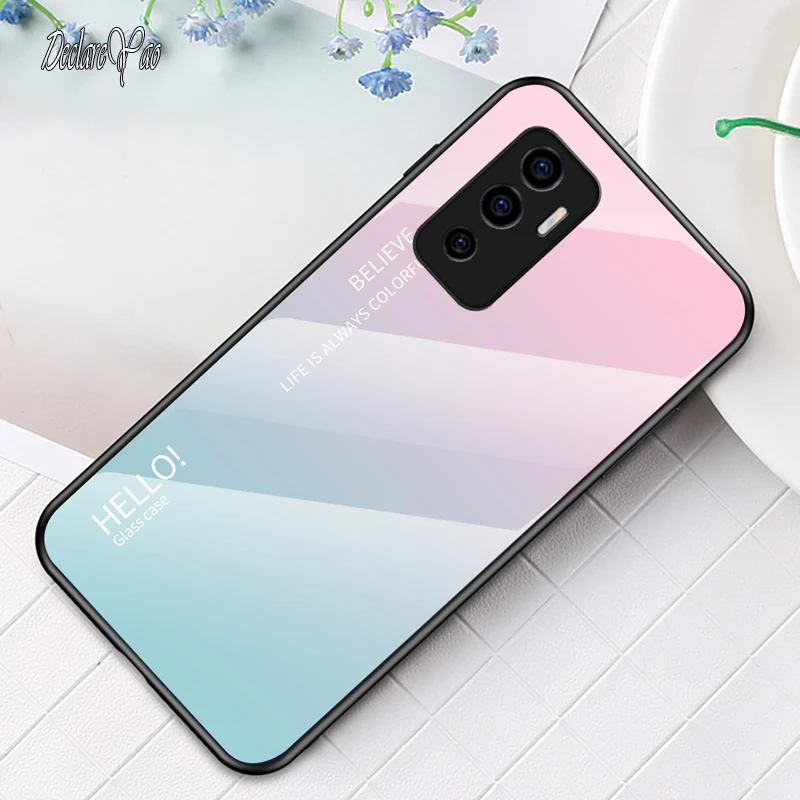 Capa de telemóvel em vidro temperado para vivo v23e v21 v20 pro_voghion.com