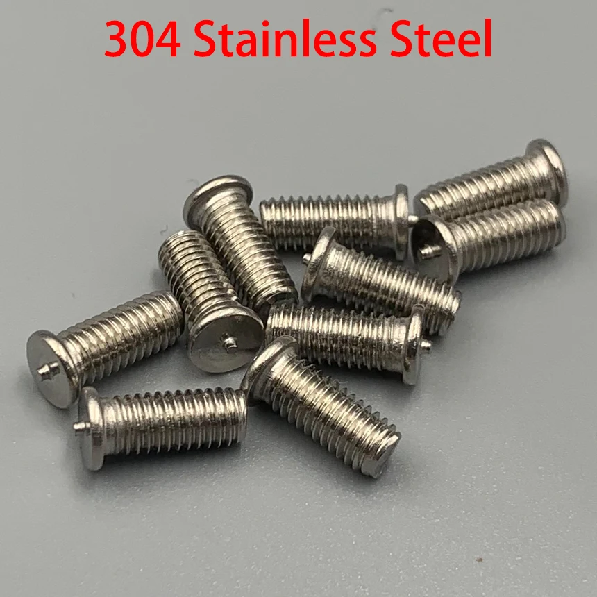 

M6 M8 M10 OD 8mm 10mm 12mm 14mm 16mm 18mm 20mm 25mm Length 304 Stainless Steel Bolt DIN32501 Threaded Spot Welding Stud Screw