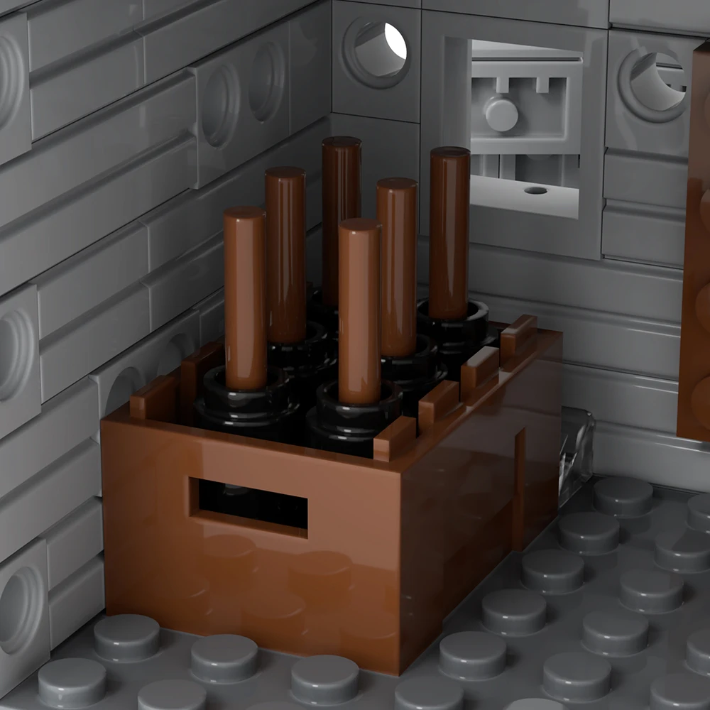 MOC5073 깨진 전장용 벽돌 WW2 군사 전쟁 총 응급처치 키트 호환 빌딩 블록, 어린이용 생일 선물 장난감, DIY