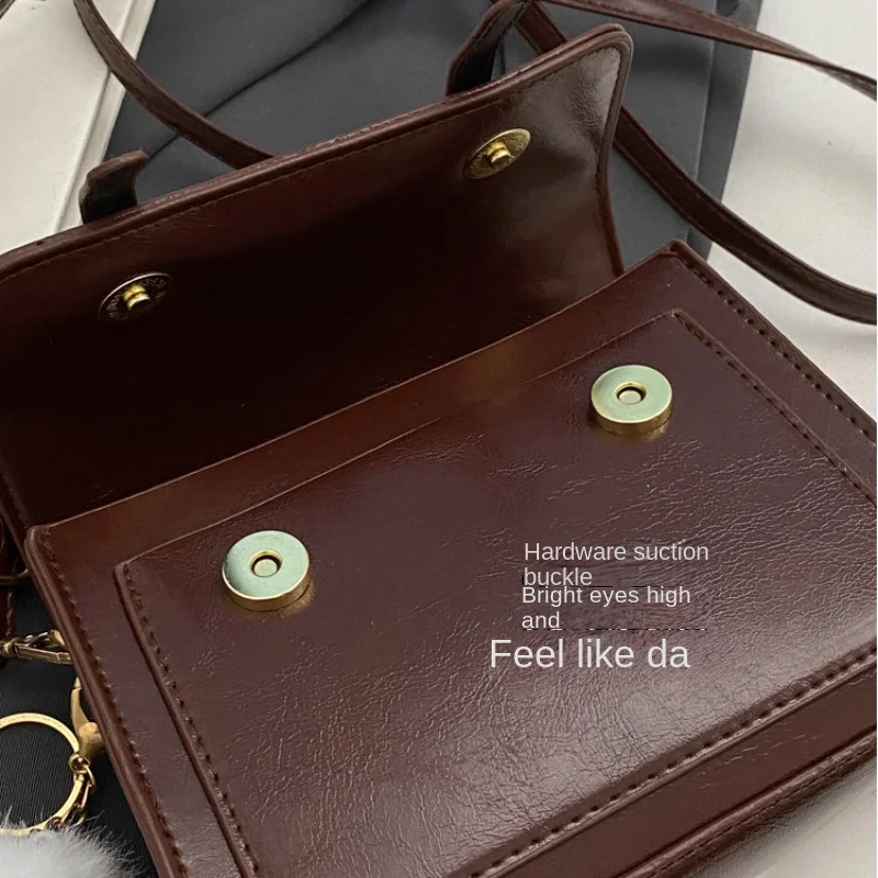 2024 New Forest Crossbody Bag Academy Style Belt Buckle Single Shoulder Bag Fashionable Advanced Commuting Small Square Bag