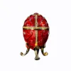 QIFU New Arrive Red Faberge Egg Trinket Box Gift 2