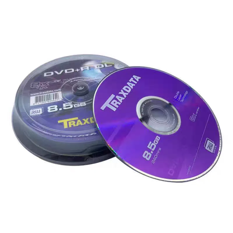 DVD + R DL D9 8.5GB 240Min 8X Double Layer blank dvd r discs 10Pcs/Spindle