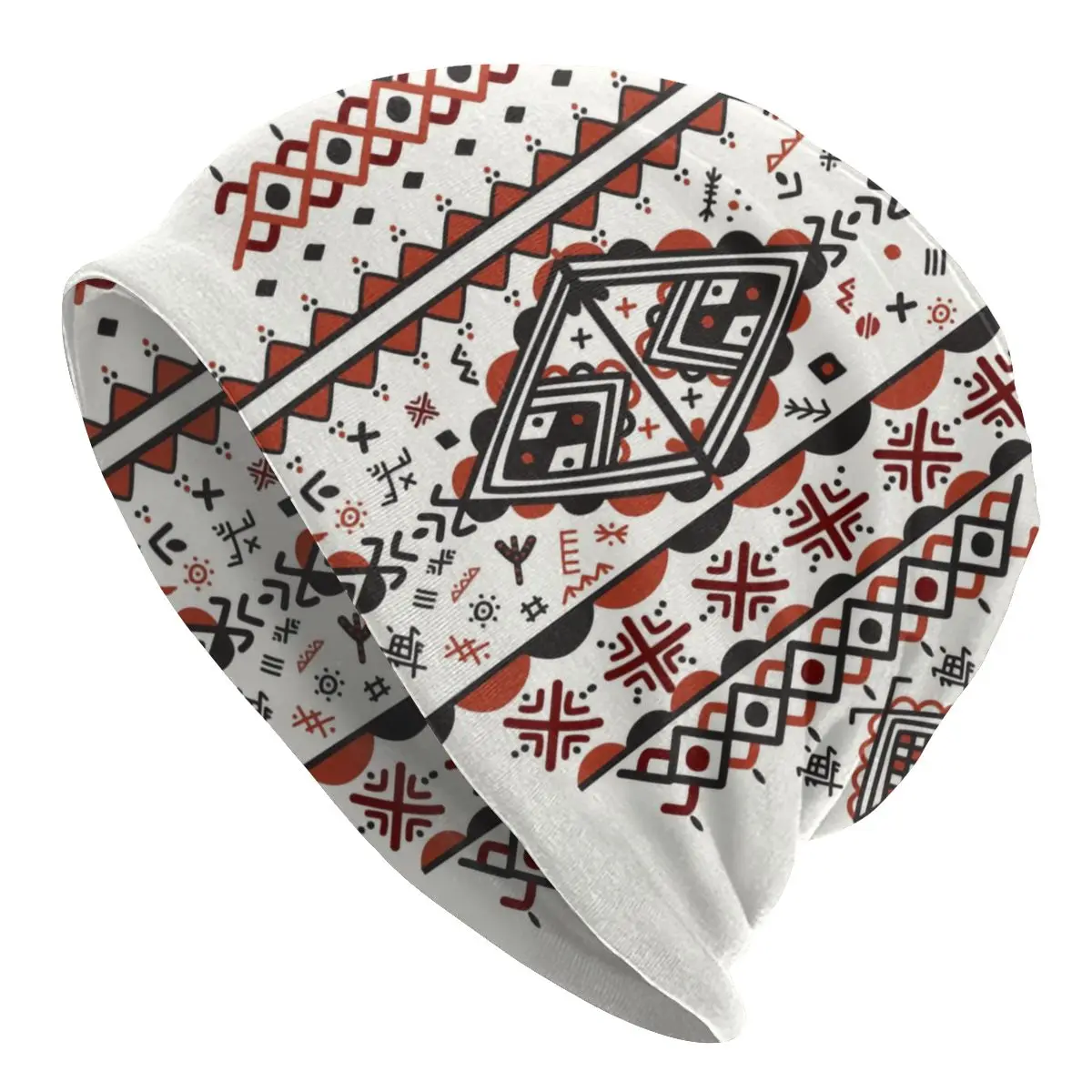 

Unisex Bonnet Winter Knitting Hat Kabyle Amazigh Pattern Street Skullies Beanies Cap Adult Berber Art Symbol Beanie Hats Ski Cap