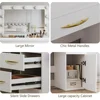 Makeup Desk with Lights, Large Desk with Mirror and Lights in 3 Models, with Power Outlet, Desk 3