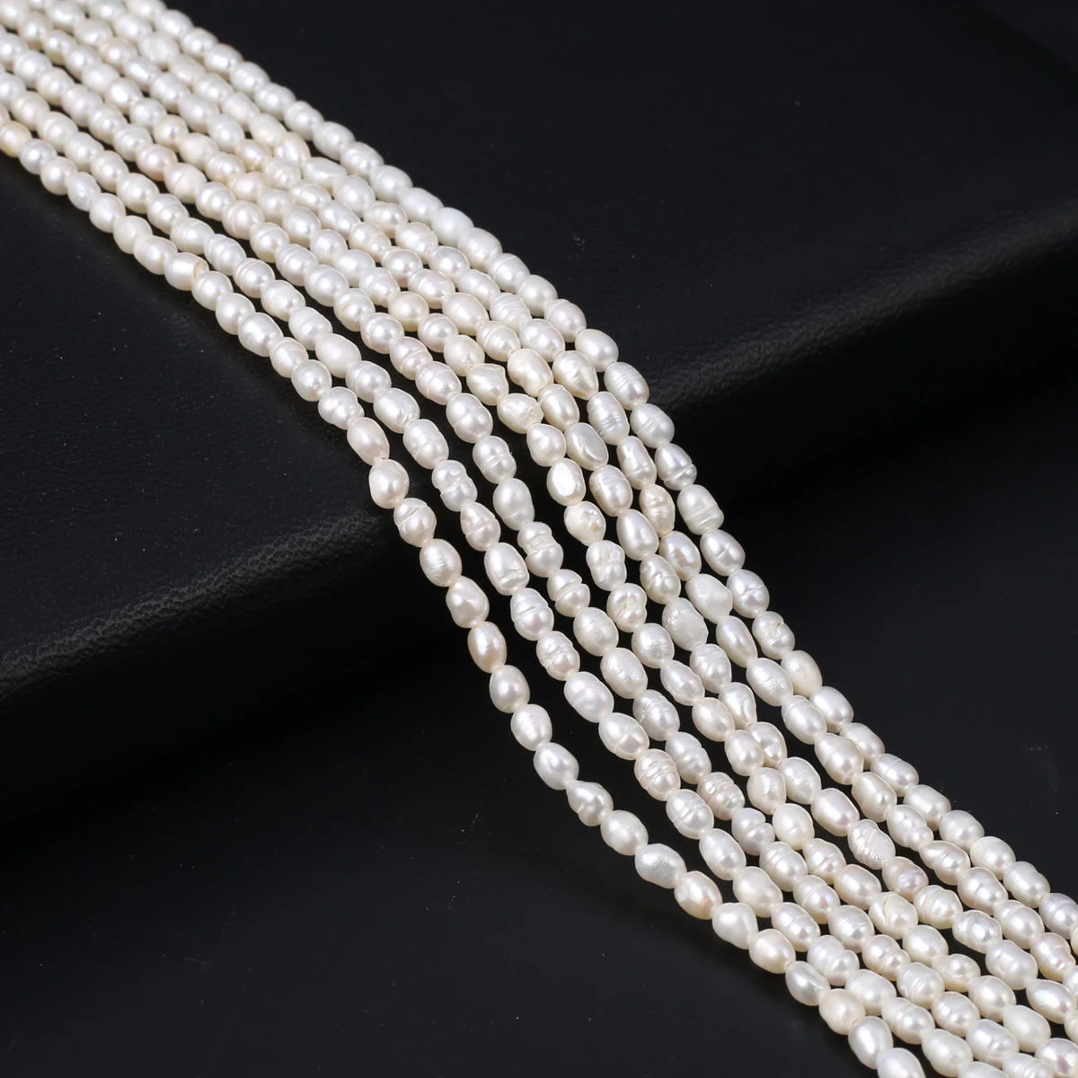 100% Natural Freshwater Pearl Rice Shape Pearl DIY Jewelry Making Necklace Bracelet Earring Accessories Gift 3-3.5MM