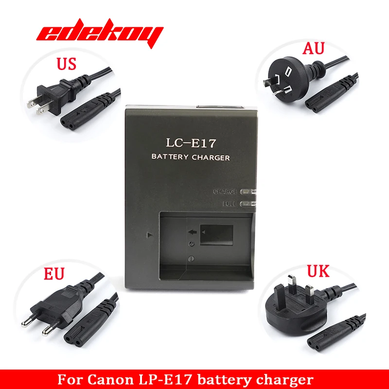 Cargador de batería LP-E17, Compatible con Canon EOS Rebel T7i, T6i, T6s,  SL3, SL2, 77D, 9000D, 8000D, 800D, 760D, 750D, LC-E17 - AliExpress