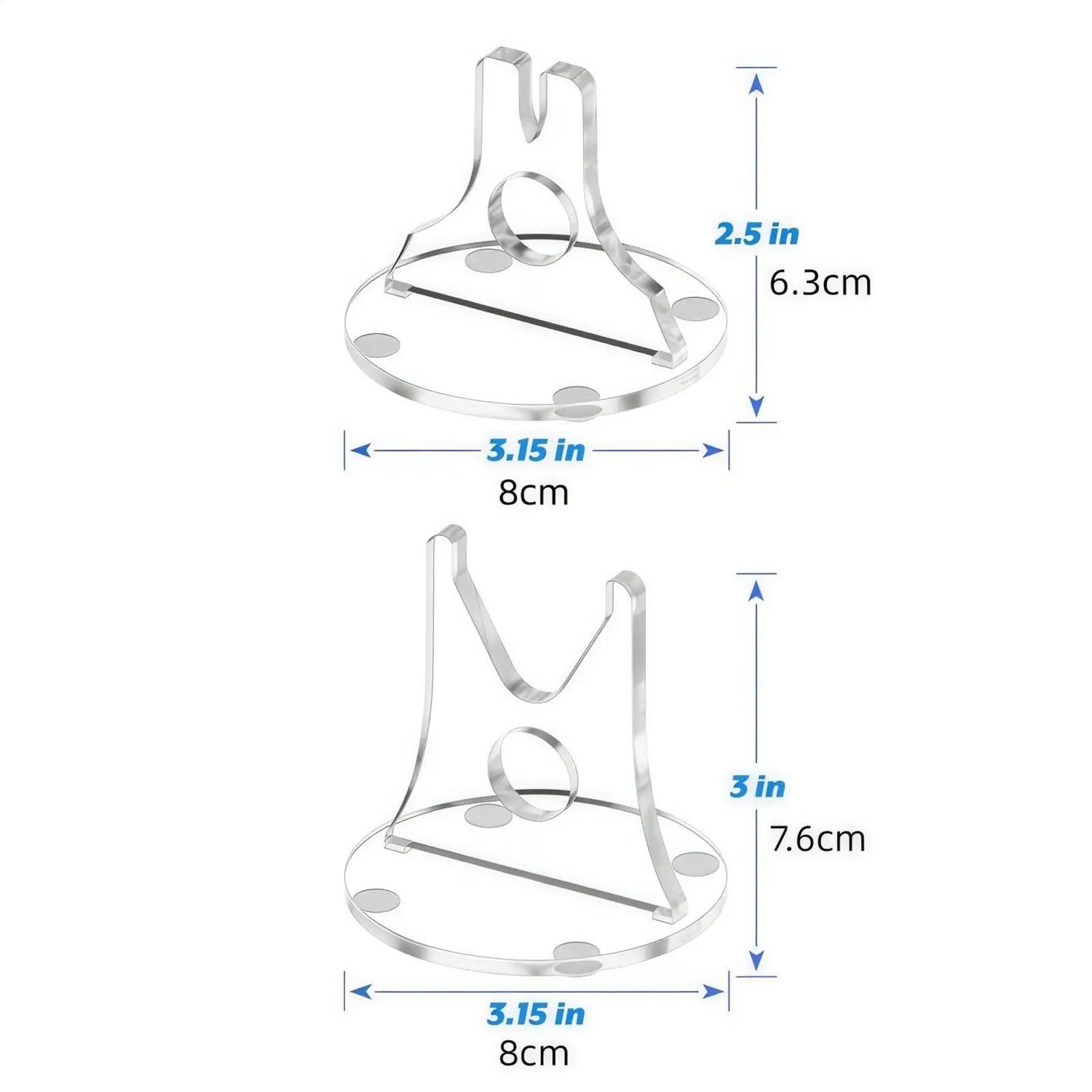 Cutter Display Shelf Rack Holder 2Piece Non-Slip Base Acrylic Stand For Display For Kitchen Tabletop Room Desk Home Vanity Party