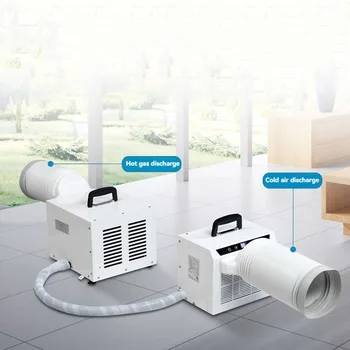 3000BTU 110V/220V Split Mobile Air Conditioner Car Air Conditioner Free Installation Camping Tent, With Wire Control, Remote Con