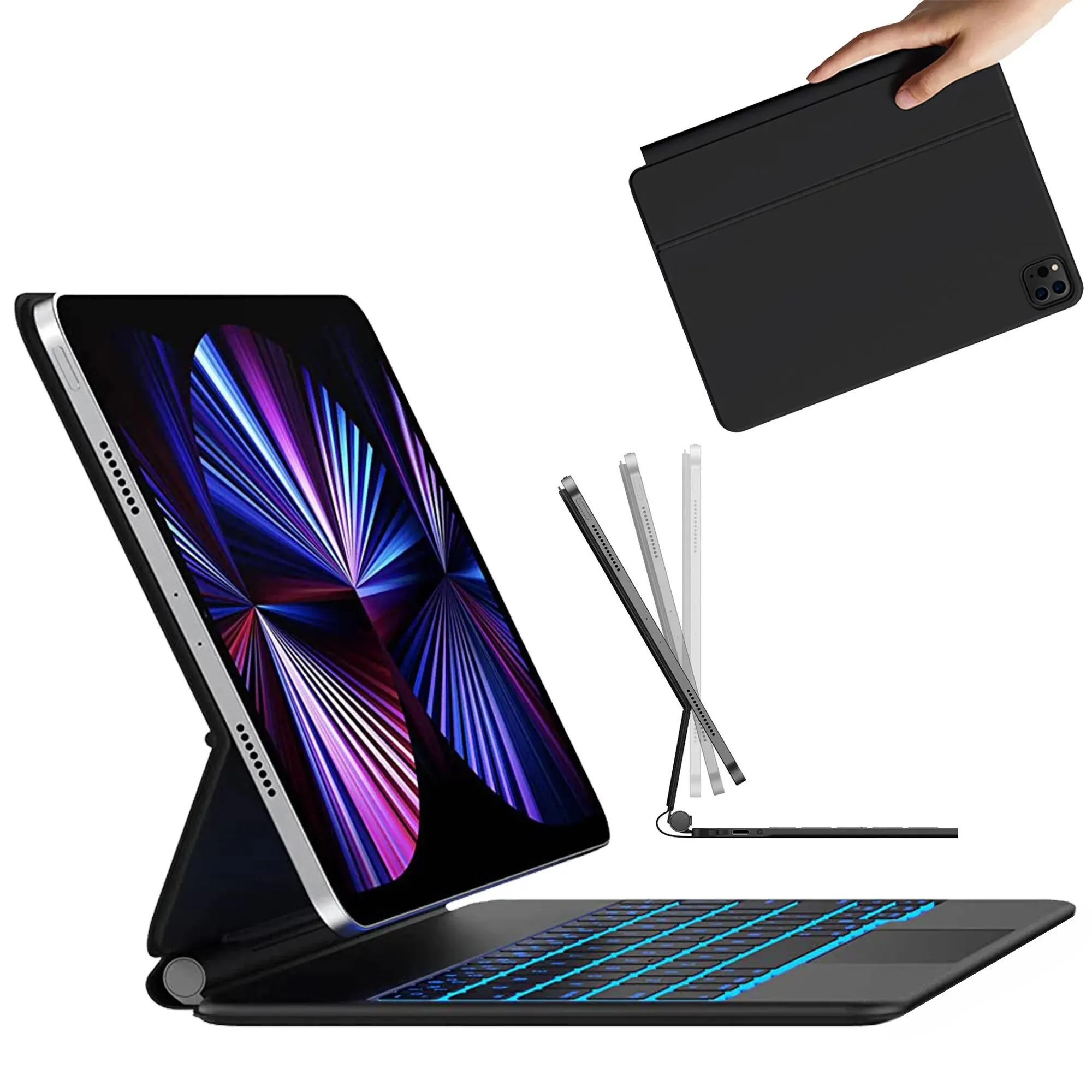 Smart Magic Keyboard Per Apple Ipad Pro 11 10 Th Air 4 5 Generazione Con Trackpad Rgb Retroilluminato Custodia Per Digitazione Magnetica Folio Cover