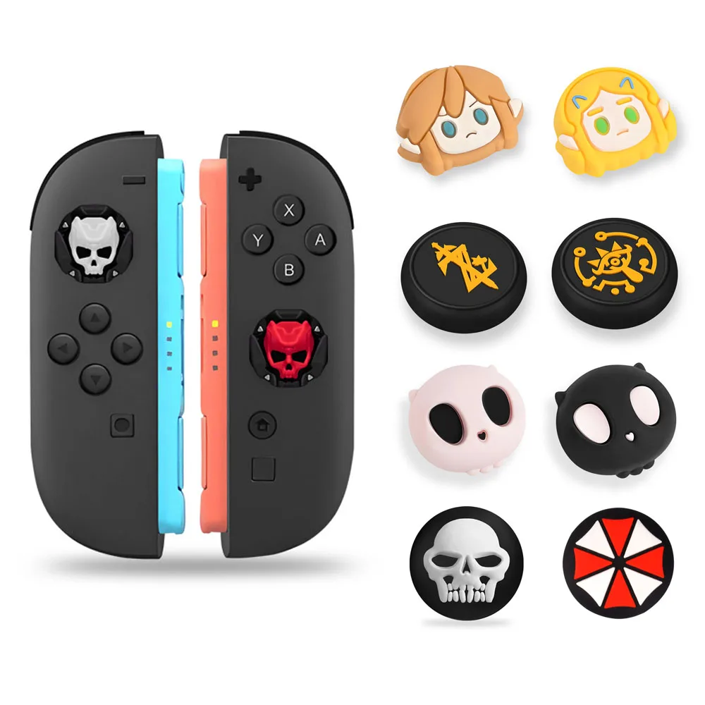 2pcs Silicone Thumb Stick Grip Cap Protective Cover For Switch Joy-con/NS 2 Pro Game Controller NS2 Protector Case_voghion.com