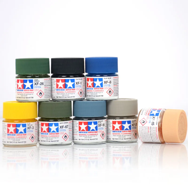 10ml Tamiya XF1-XF24 model paint water-based acrylic paint  colored paint matte series 11 2