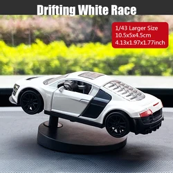 Larger Drifting Race Car Ornaments - Cool and Fun Dashboard Decorations (Drifting Race White)