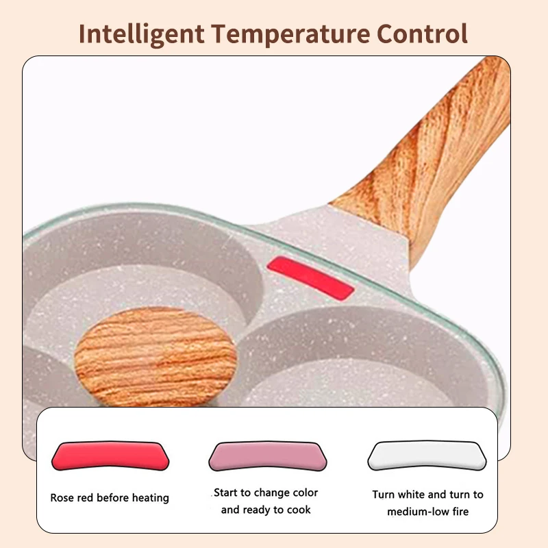 Padella Pancake con Coperchio, Padella per Pancake da 4 Tazze Antiaderente Padella  per Uova Alluminio Padella Frittata Pentola per colazione divisa, adatta per  fornelli a gas e pentole a induzione : 