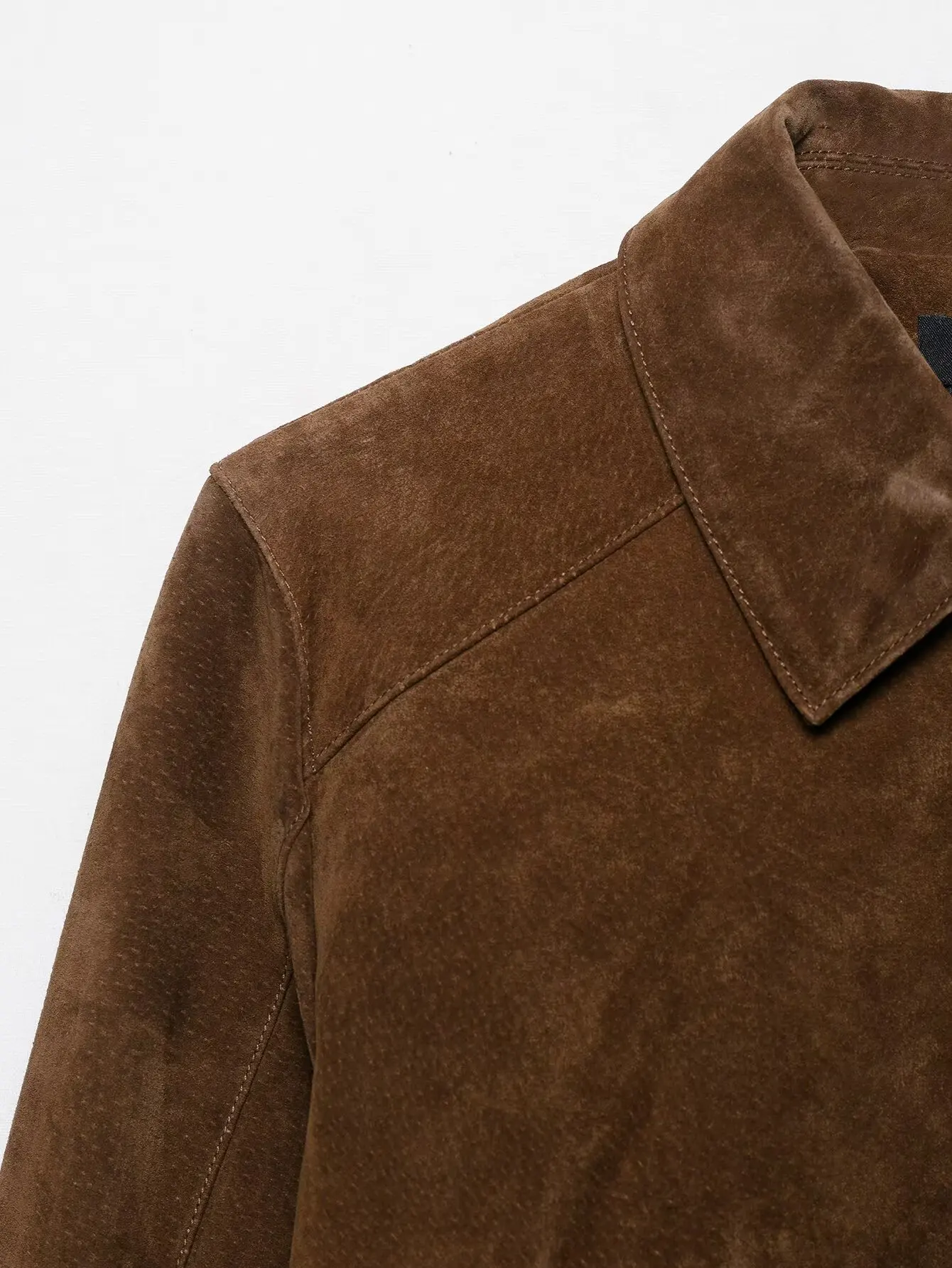 Autumn Women'S Casual Suede Bomber Jackets Coat Zipper Long Sleeve Pockets Female Coats Winter Lady Commute Jackets Streetwear