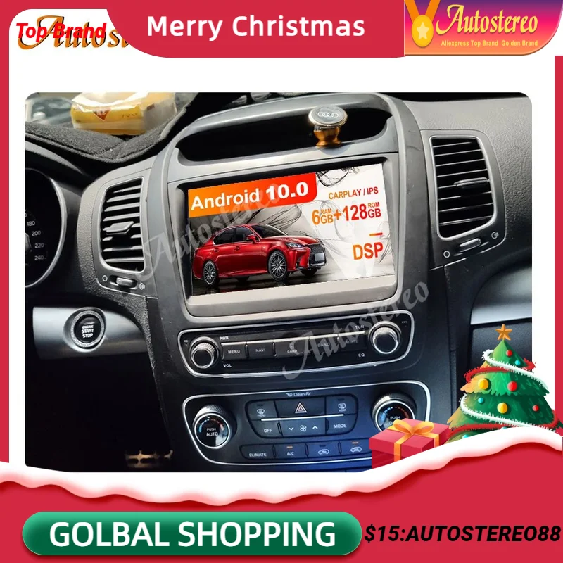 

For KIA SORENTO 2013 2014 2015 Android 11 6GB+128G Car GPS Navigation Head Unit Auto Stereo RadioTape Recorder Multimedia Player