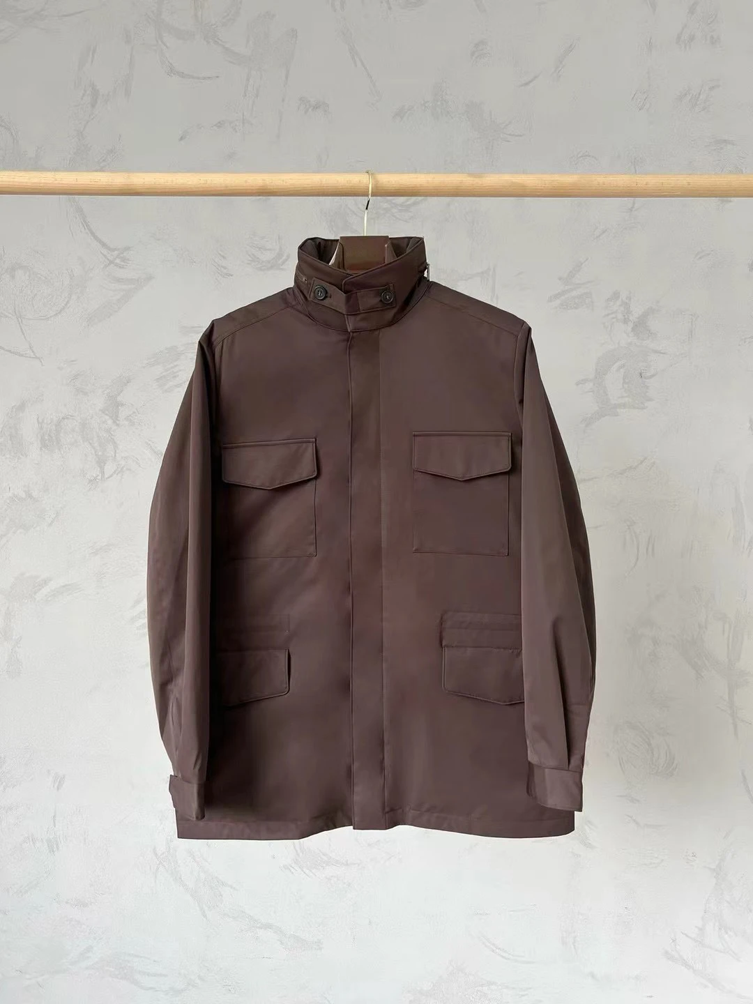 Traveler Cashmere Lined Pocket Coat Casual Windbreaker Jacket Men Removable Hood 2
