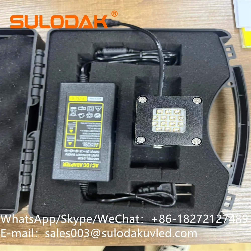 20*20mm Handheld Air-cooled UV resin/Circuit board green oil/Photocatalytic reaction/UVLED UV curing lamp in Research laboratory