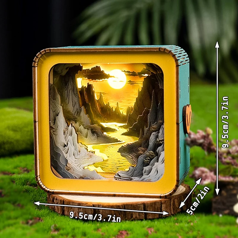 3D Wooden Puzzle Night Light Forest Secret DIY Puzzles For Adults Eye Care Night Light With Touchable Switch Personalized Gifts 6