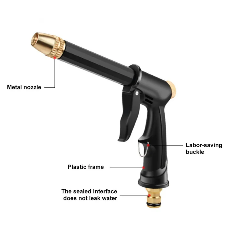 High Pressure water gun for Car Washing Garden Watering Hose Nozzle Sprinkler Foam Jug Water Faucet Joint Quick Connector