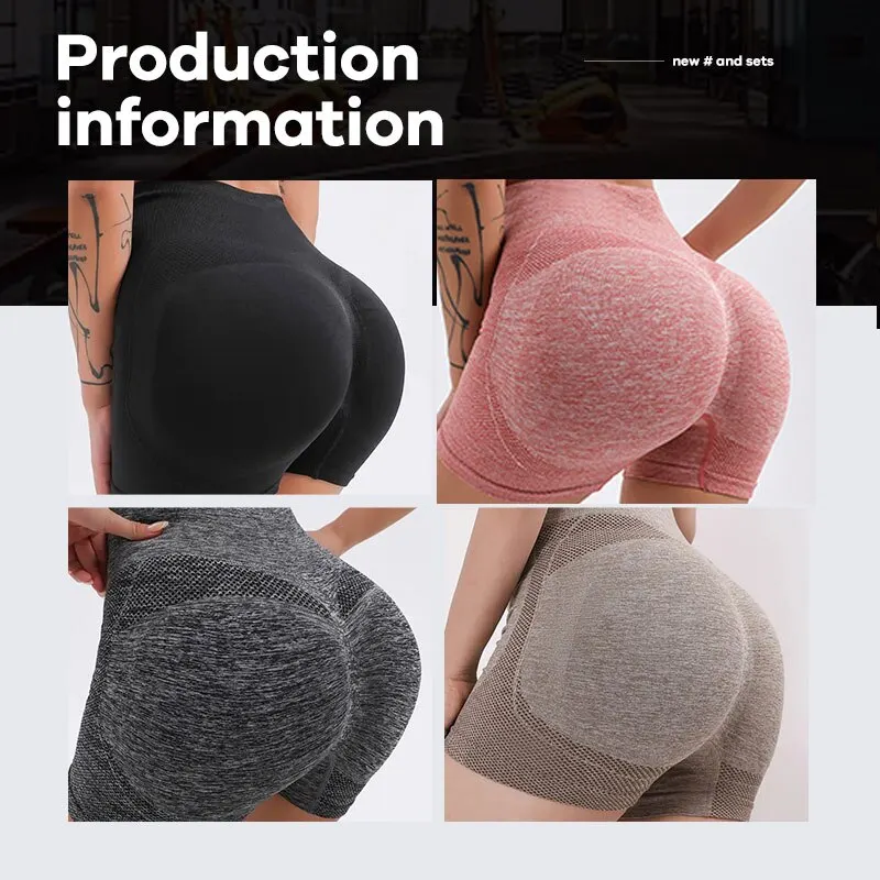 Women High Waist Workout Shorts Butt Lifting Tummy Control Ruched Booty Smile Yoga Short Pant workout shorts