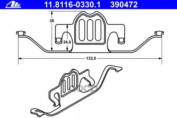 11.8116-0330.1_пружина Прижимная ! Bmw 5/6/X5/X6 E60/E63/E70/F15/F16 2.0-5.0/D 03 Ate арт. 11811603301 | Автомобили и