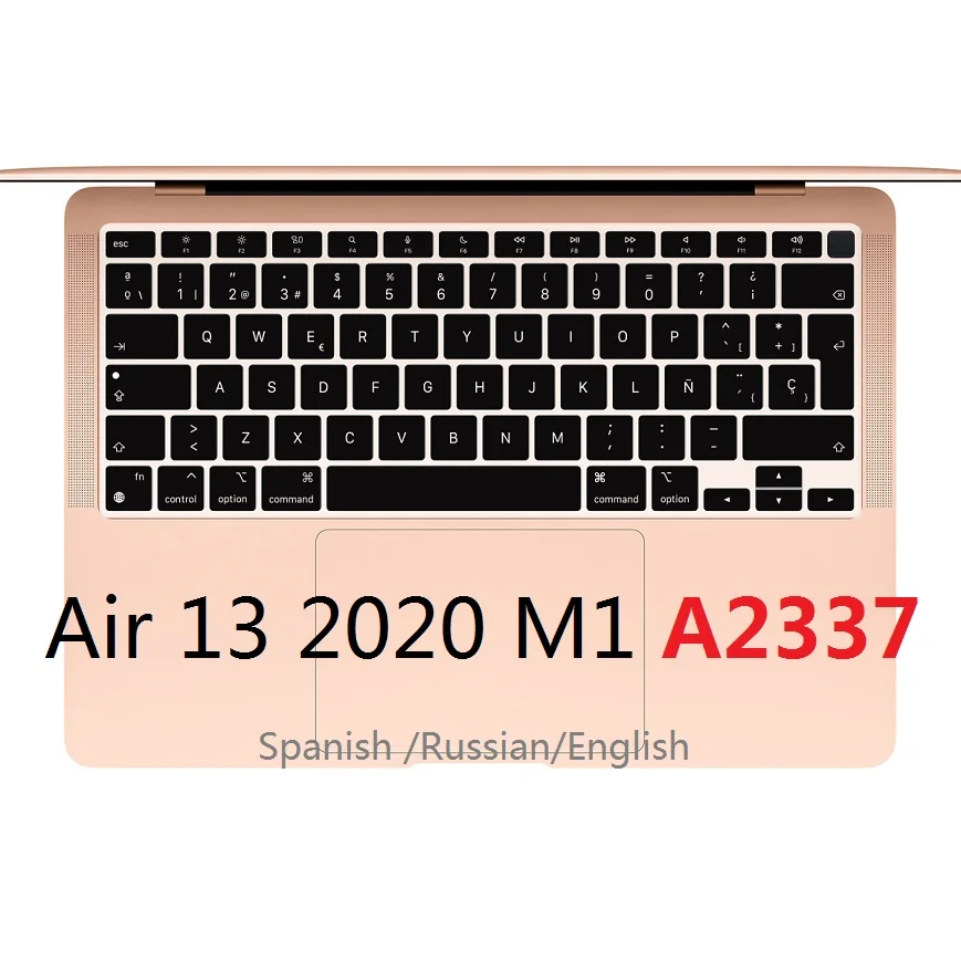 Pelle Della Tastiera In Tpu Per Macbook Air 13 2020 M1 A2337 Cover Per Tastiera Eu Us Russo Spagnolo Inglese Per Macbook Air 13 M1 A2337 Film