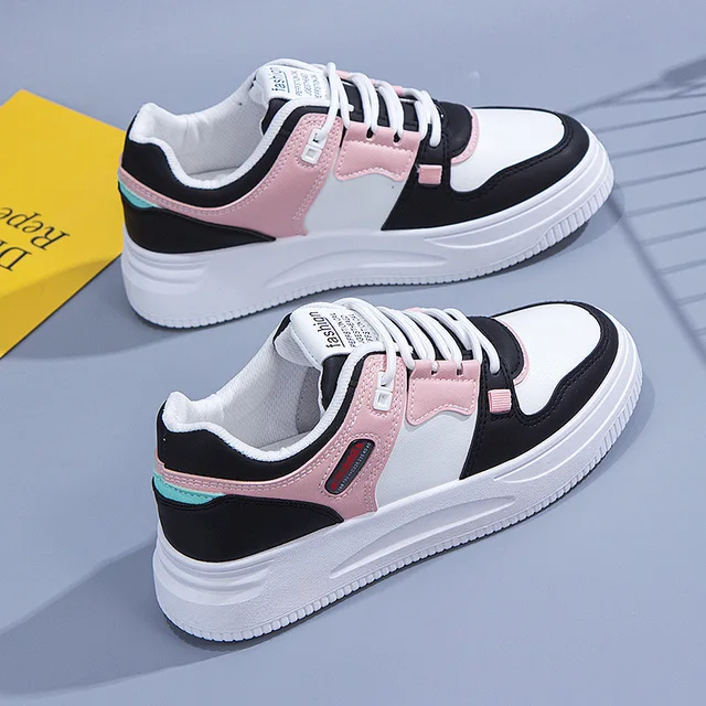 Women Sneakers PU Leather Women's Shoes White Platform Casual Sneaker Spring Summer Female Board Shoes Flats Ladies Trainers 1