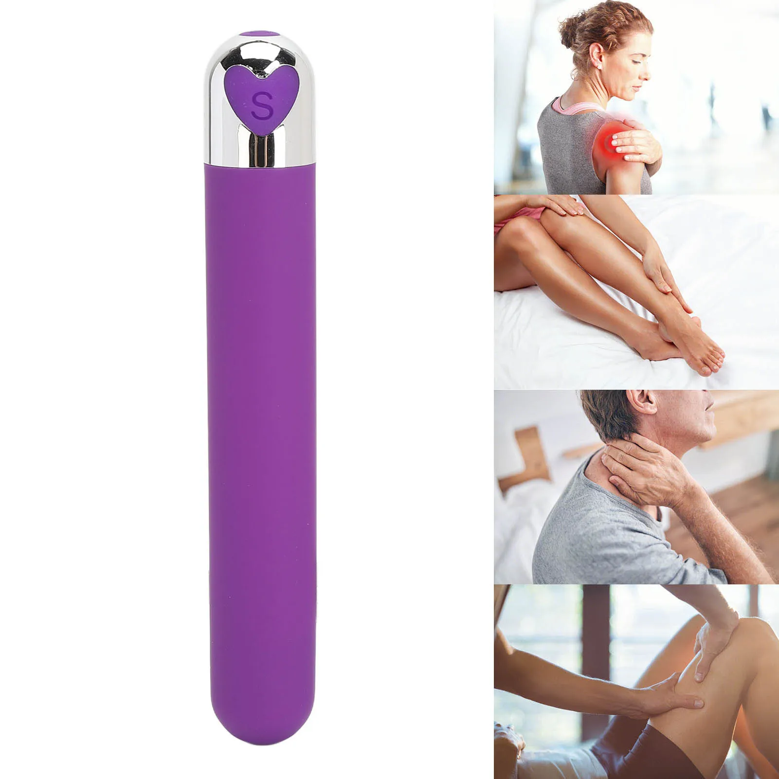 Handheld Deep Tissue Massager Wand Acupuncture Pen Electric Massage Trigger Point Acupressure Stick Body Relax Massage Tools