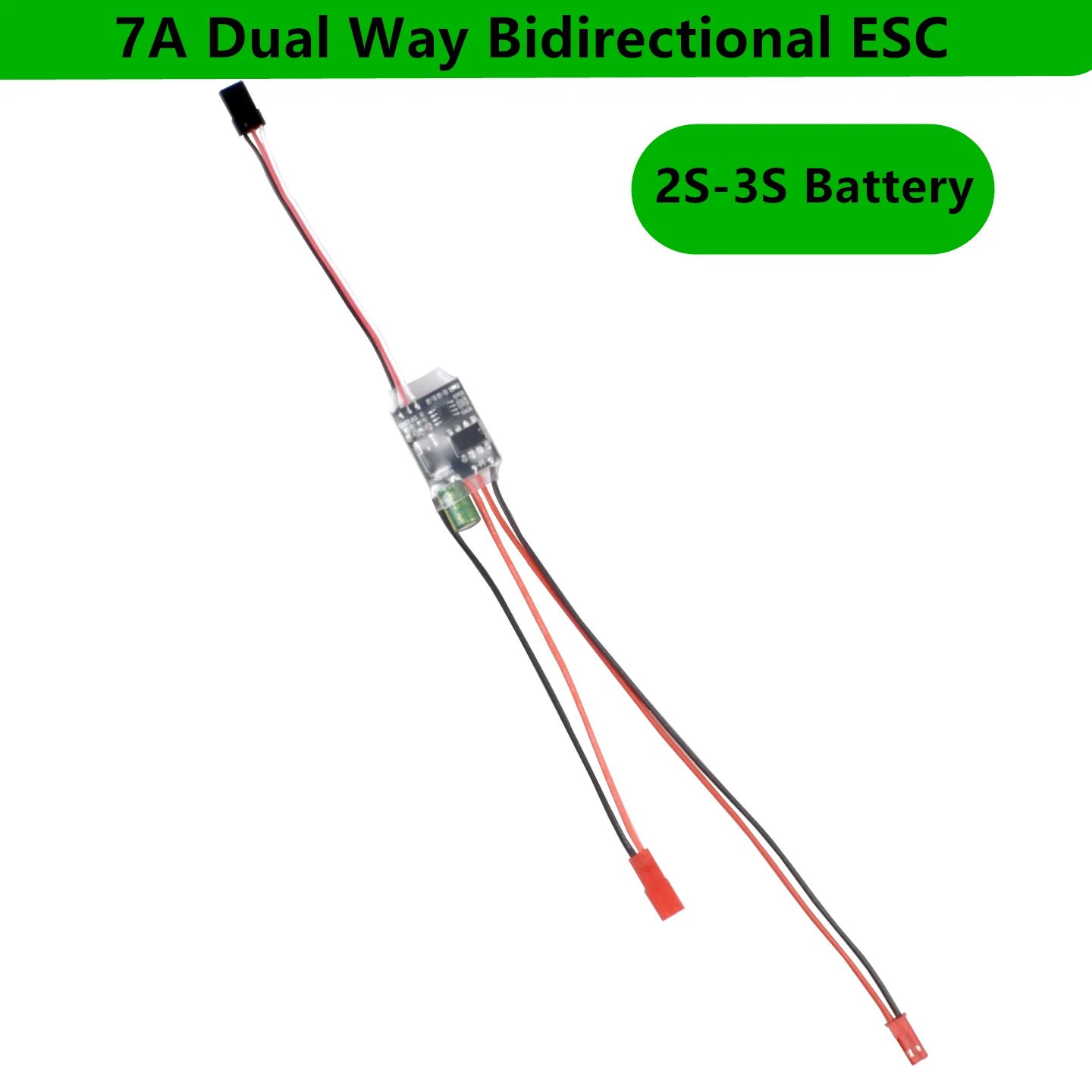 7A Dual Way Bidirektionale ESC Speed Controller 2S-3S Lithium-Batterie Bürstenmotor ESC RC Boot Auto tank Ersatzteile
