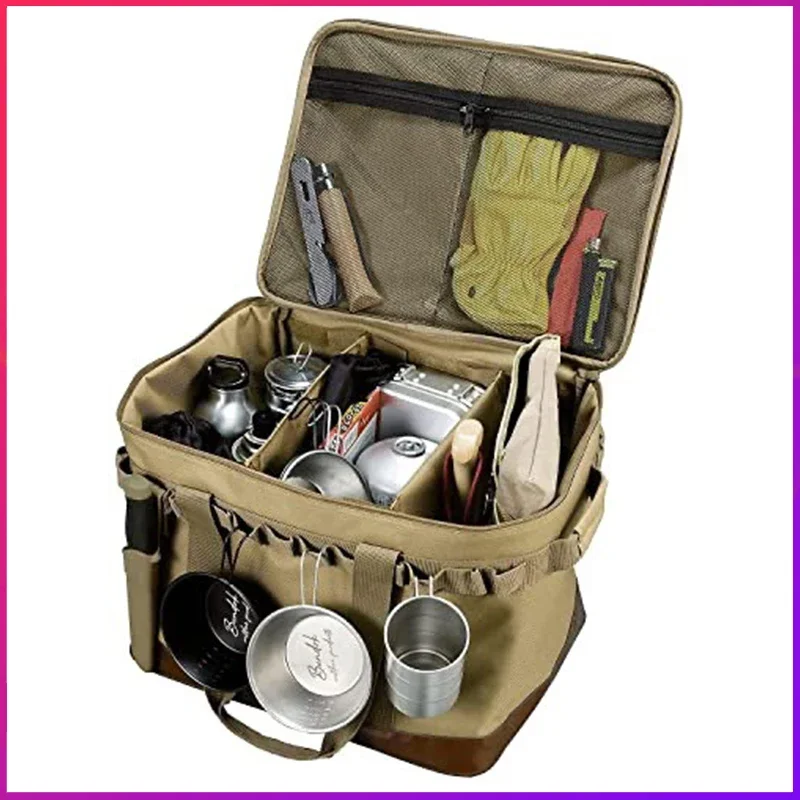 Outdoor Camping Storage Bag Outdoor Camping Storage Bag Camping Supplies Trips Meal Bag Large Storage Lamp Tableware Tool Picnic Camp Travel
