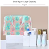 Transparent PVC Makeup Bags Portable Women's Floral Waterproof Cosmetic Bag Travel Washing Toiletry Shower Storage Pouches 5