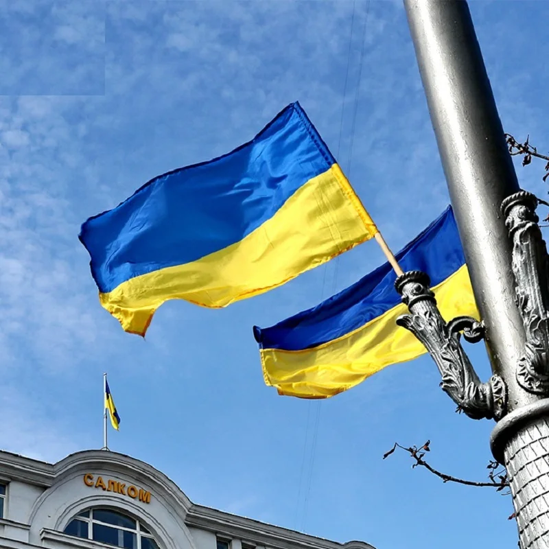 Blue Yellow Flags Ukrainian Flags Ukraine Flags Garage Flag