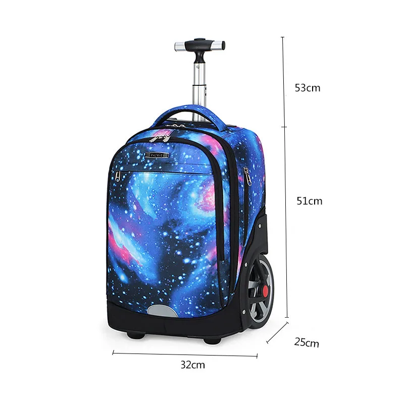 School Trolley Backpacks bags for Teenagers large Wheels Travel Wheeled backpack bag On wheels Children School Rolling Backpack 6