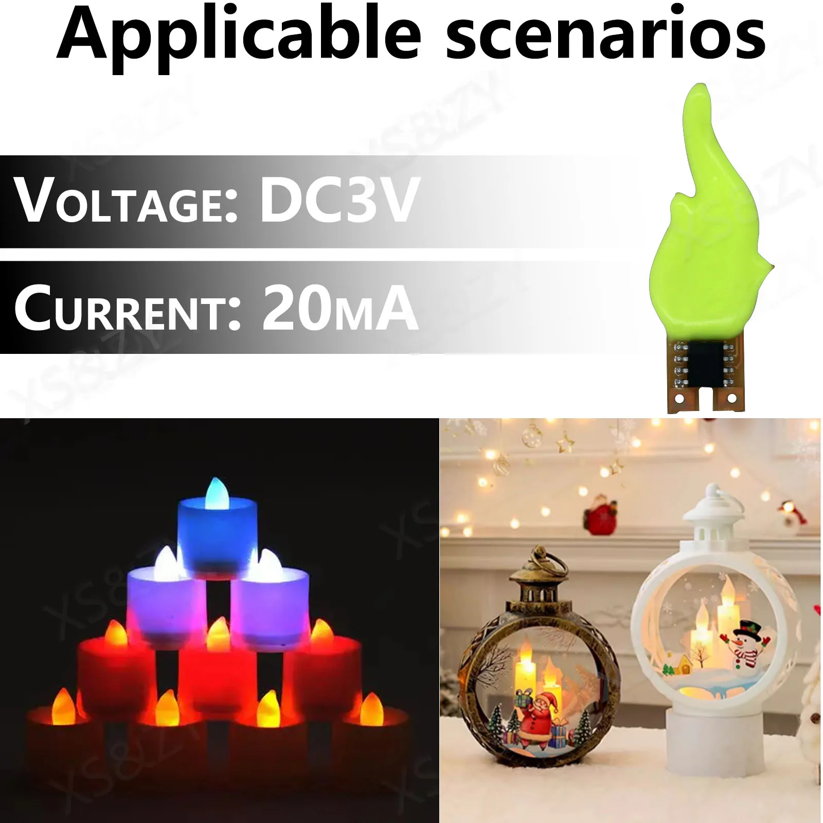 Advanced IC LED DC3V20mA Alien Candle Light Floating Flameless Religious Festival Decorative Atmosphere Light Bulb Alien Light