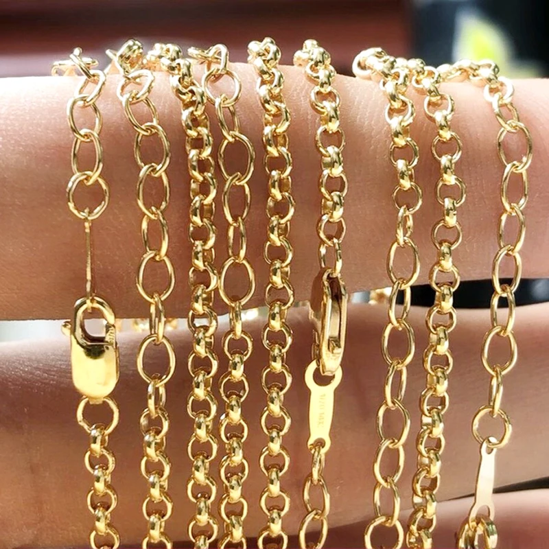 14K Gold gefülltes 2,5 mm Rolo-Kettenarmband, wasserdichtes, zierliches Armband, nicht anlaufendes Armband, hypoallergenes Schmuckzubehör – Detail 7