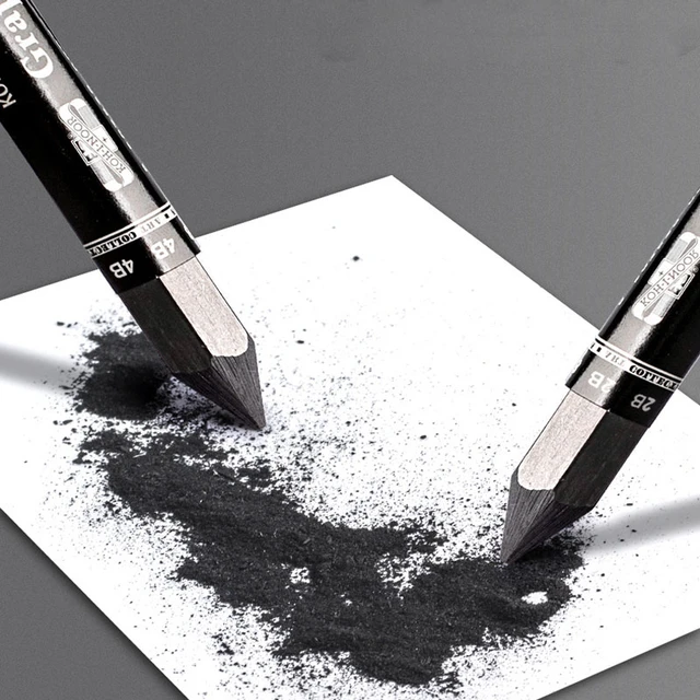 Graphite Stick Set - Water Soluble - 4B 6B 10B, Art Drawing Supplies for  Sketch & Shading Pencils