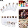 10PCS Mini Tiny  Glass Bottles with Cork Stopper Clear Bottle Vial Wedding Decoration Small Clear Cork Stopper Glass Bottles 1