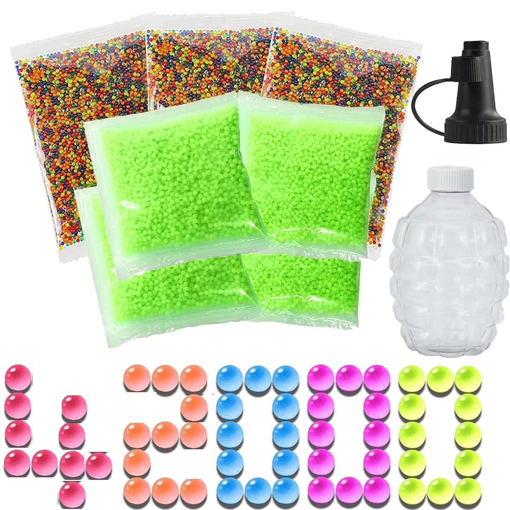 

Gel Ball Bullet Refill Ammo Glow in The Dark 7-8mm Water Beads with Funnel Tip for Gel Gun Blaster Toy Accessory Home Decoration