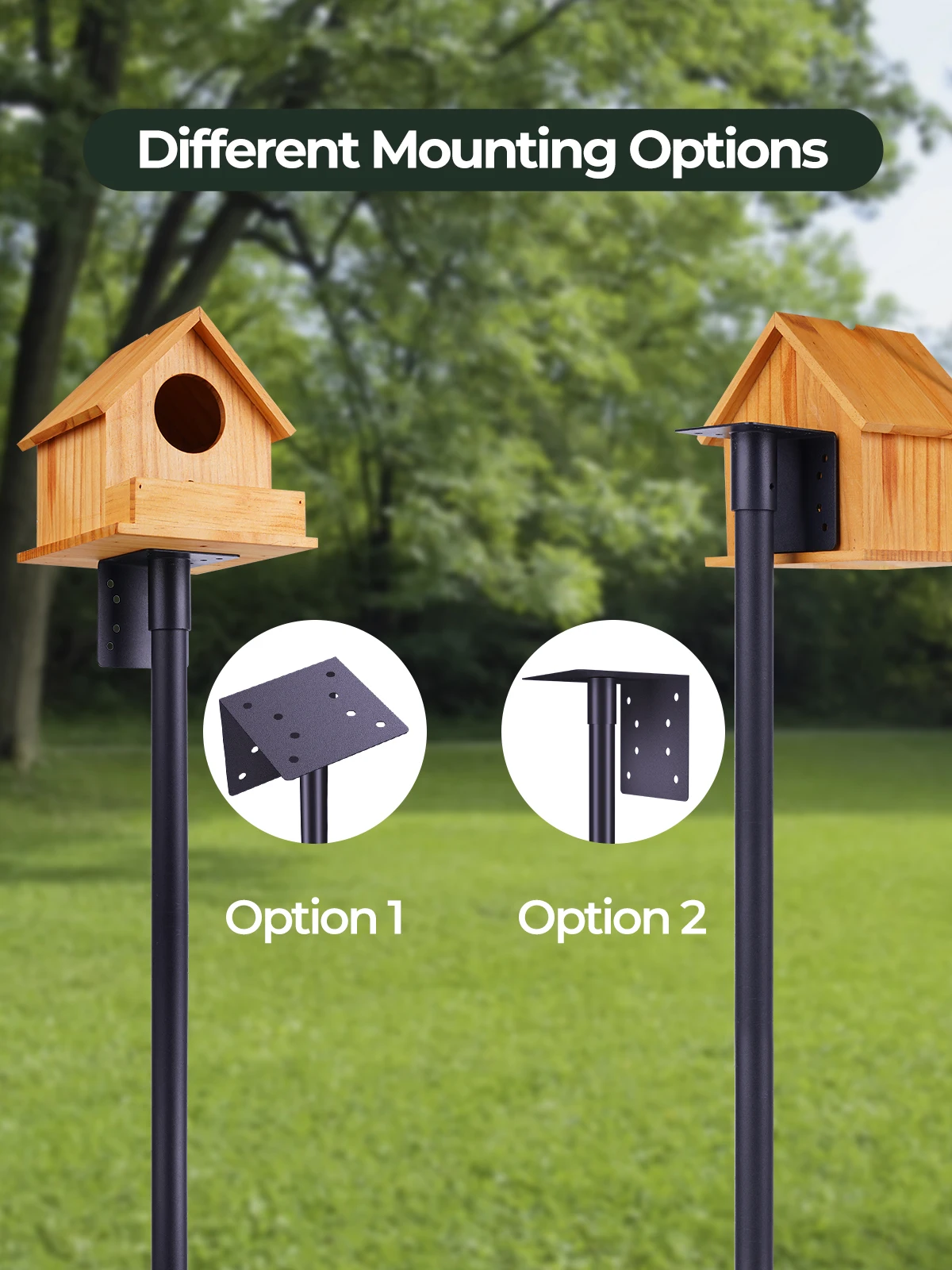 Bird Feeder Pole 92 Inch Bird feeder pole 5-Prong Anchor Feeding Station For Wild Birds Watching Adjustable Poles Universal!