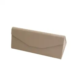 DIY Black Triangle Sunglasses Case - Waterproof, Portable, and Foldable Design (Beige)