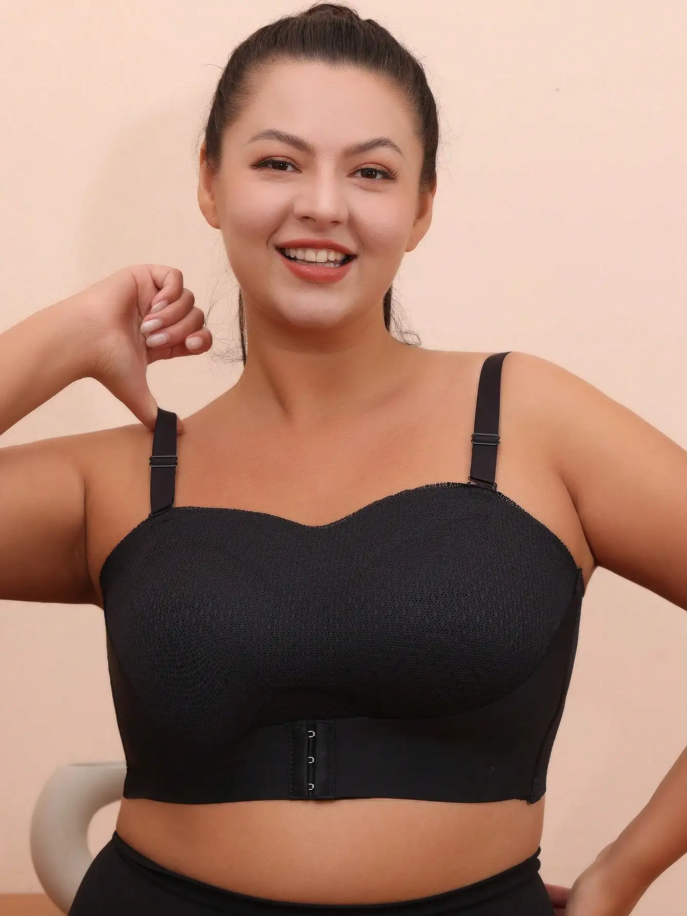 Strapless strapless strapless oversized invisible lingerie for women gathered together non slip top wrapped wedding dress bra - Image 3