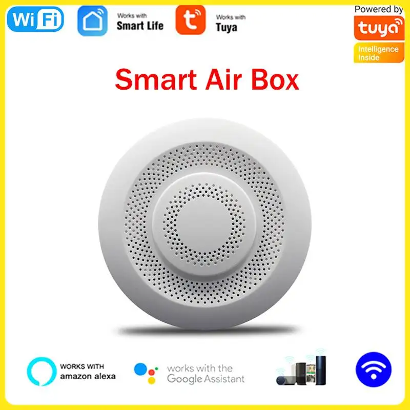 

10pcs Tuya Wifi Smart Air Box Formaldehyd VOC CO2 Temperature Humidity Sensor Automation Alarm Detector Life Air Housekeeper