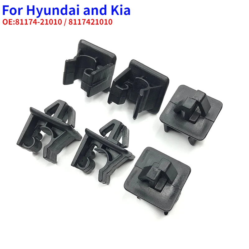 20/10Pcs Clips Fastener Black Car Hood Prop Support Rod Clamp