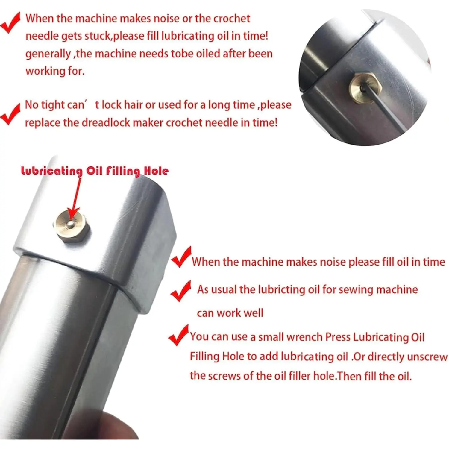 6-16mm Portable Dreadlocks Machine,Electric Dreadlock Machine Kit,Dreadlock Maker for Long Human Hair and Synthetic Hair 2