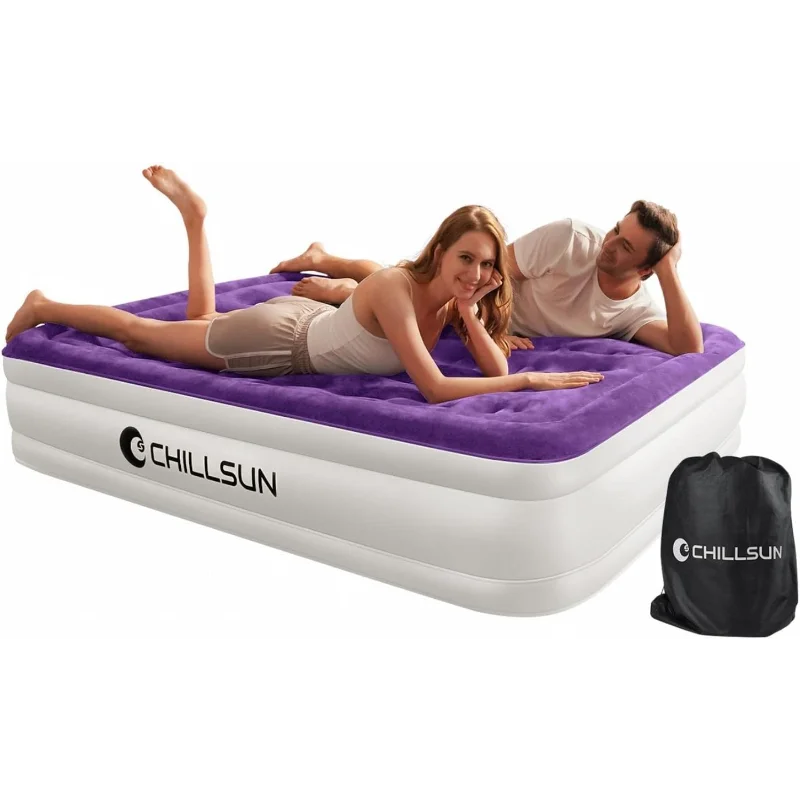CHILLSUNQueenAirMattresswithBuiltinPumpBestInflatableAirbed