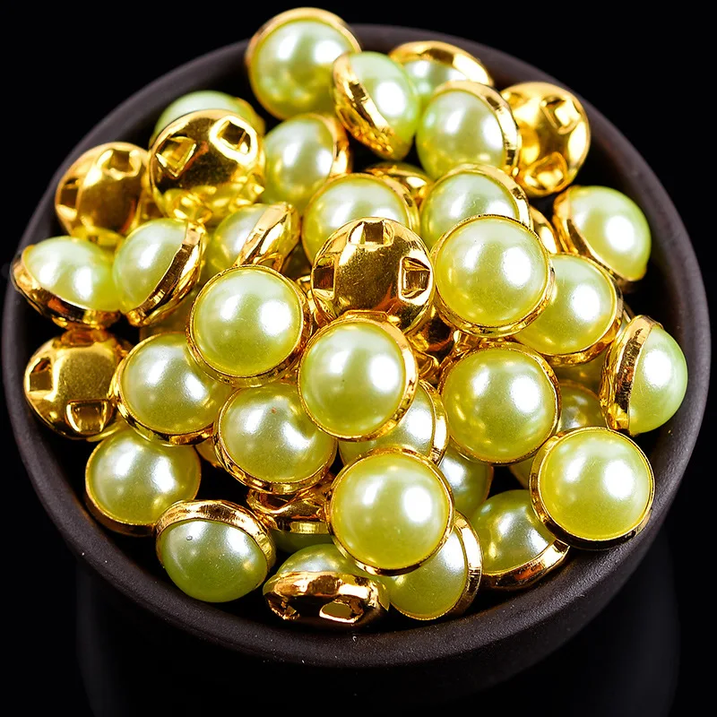 200pcs Sewing Pearl Beads , Sew on Pearls for Clothes, Crafts Pearls with Gold Claw, Half Round Sew on Beads White Pearls (Gold Claw, 10mm 200pcs)